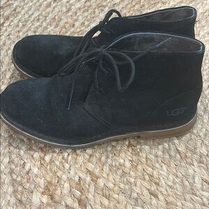 UGG Dark Suede Lace-Up Boots